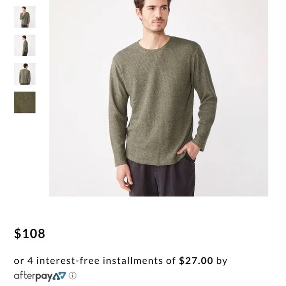 Monrow thermal Long sleeve crewneck XL - Picture 4 of 5